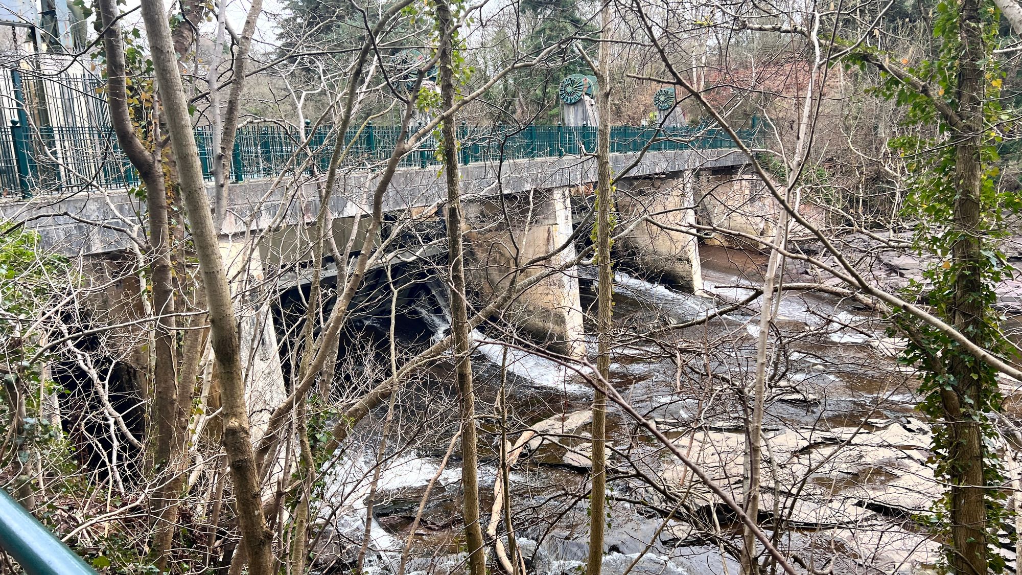 It was hard to get a decent picture of the dam through the trees. It was big and very noisy with the sound of water