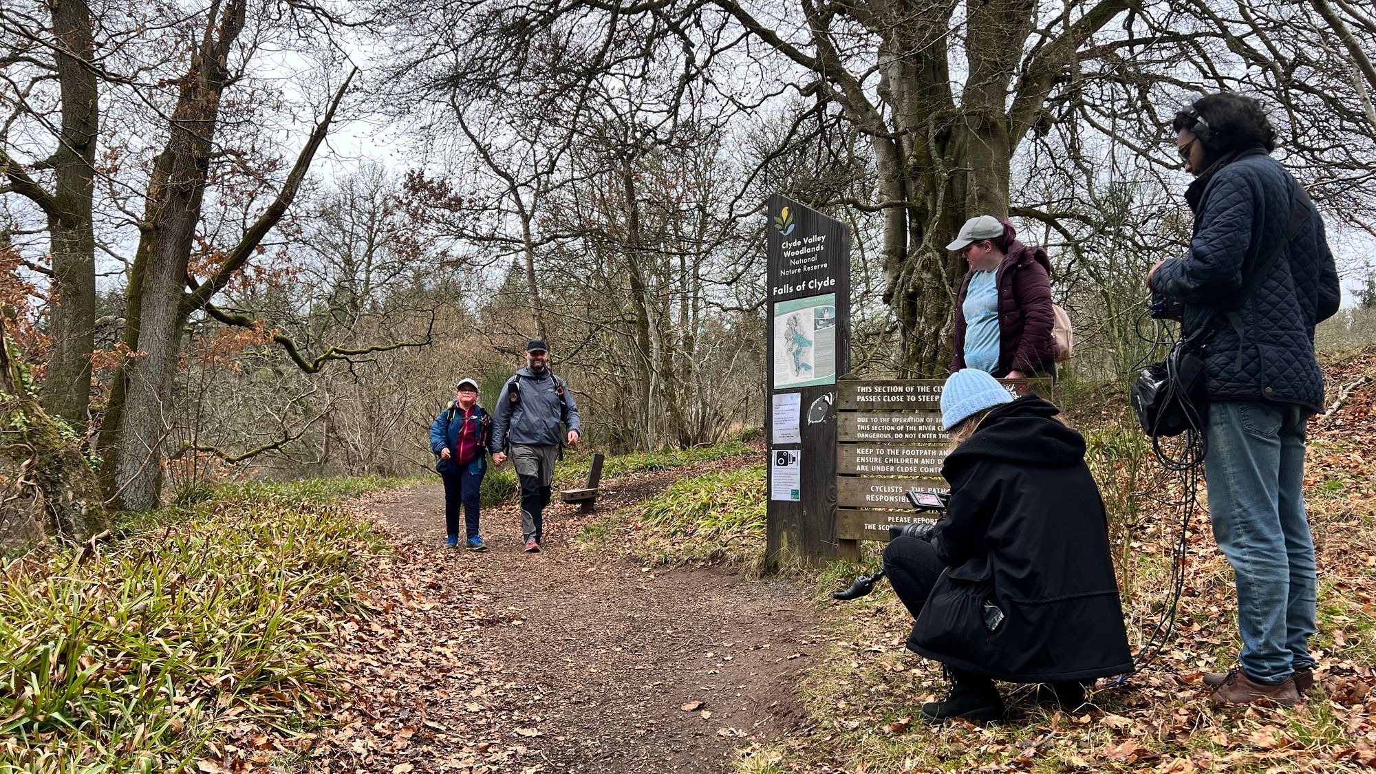 Being recorded as we walked together...