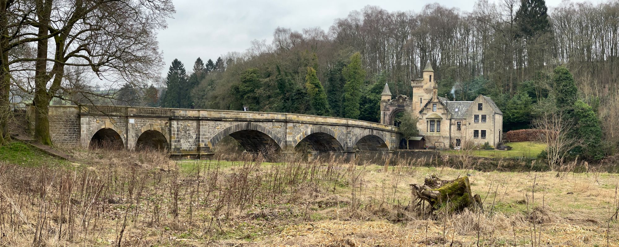 Mauldslie Bridge looks grand and regal